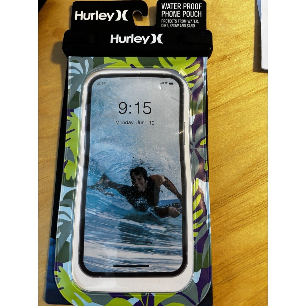 Hurley Tropical Universal Waterproof Phone Pouch New Dry Bag Water Dirt Sand